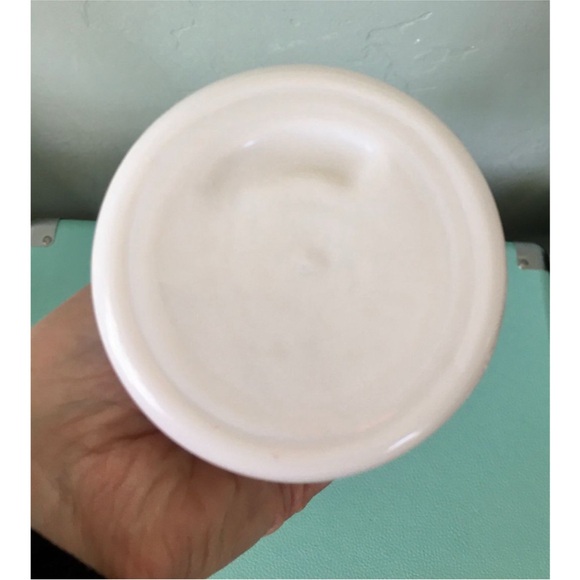 Vintage hobnail around rim milk glass flower vase ring fire milk glass bud vase - Picture 12 of 13